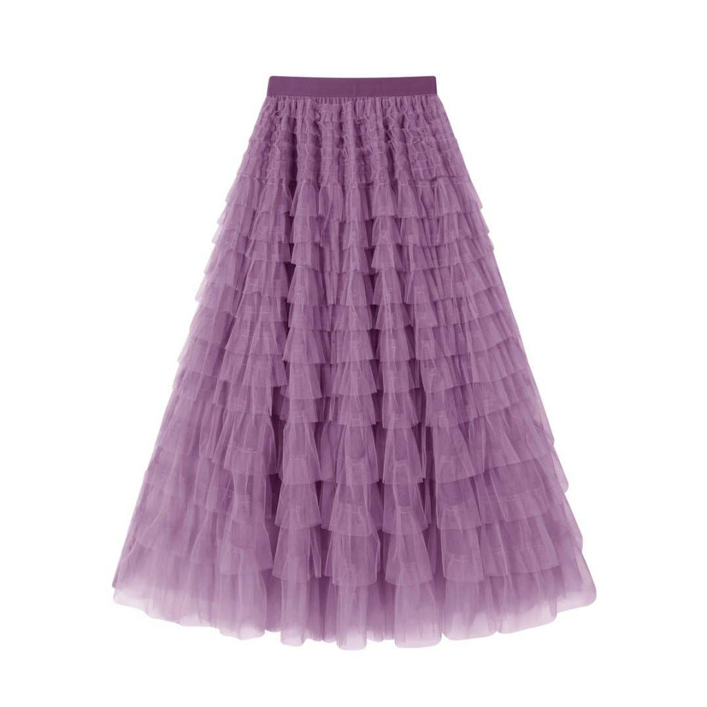 Mesh Tiered Skirt
