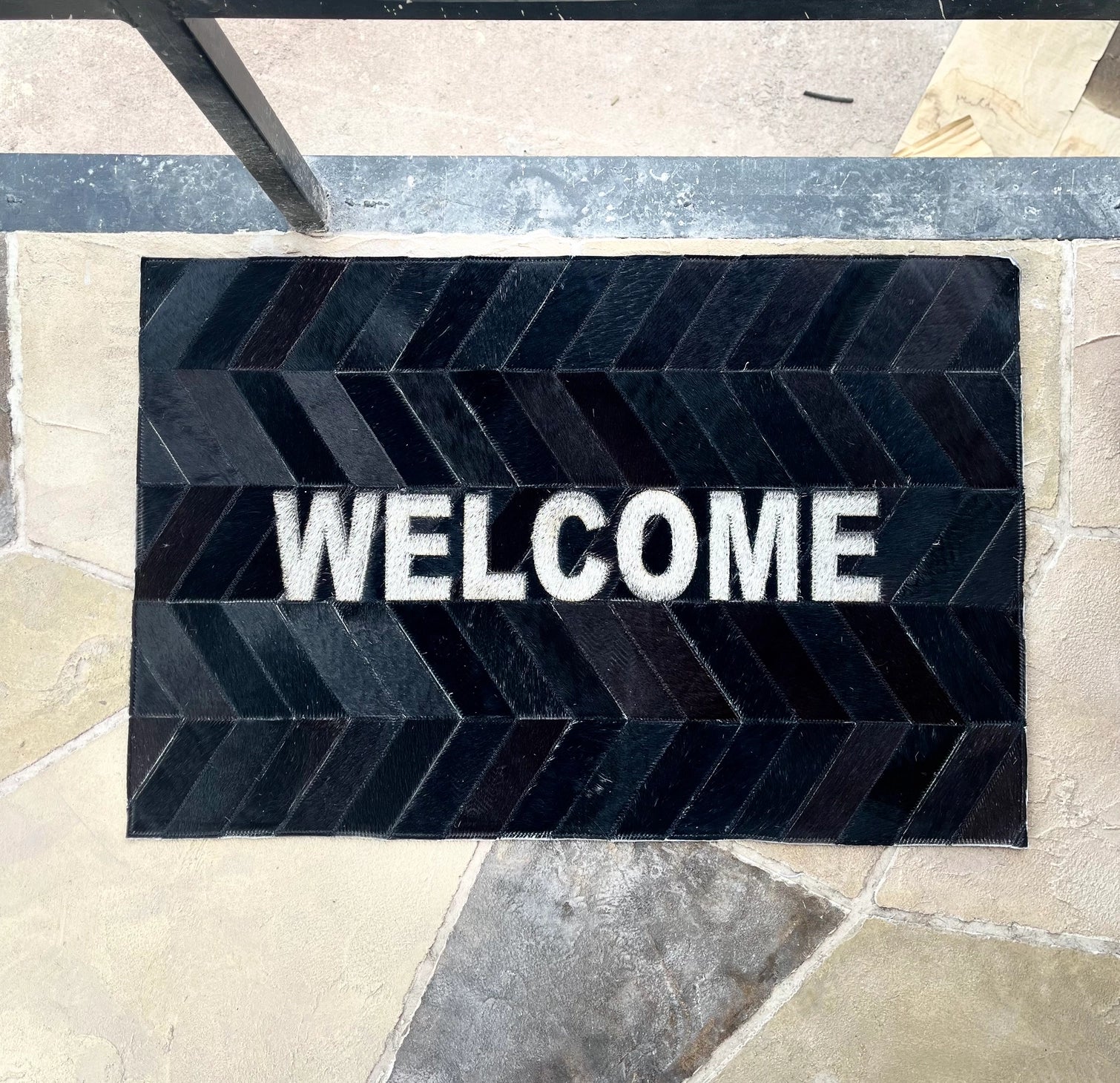 Cowhide Welcome Mat