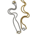 Luxe two tone mixed metal non tarnish necklace 