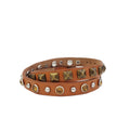Double Wrap Tan studded band for wrist