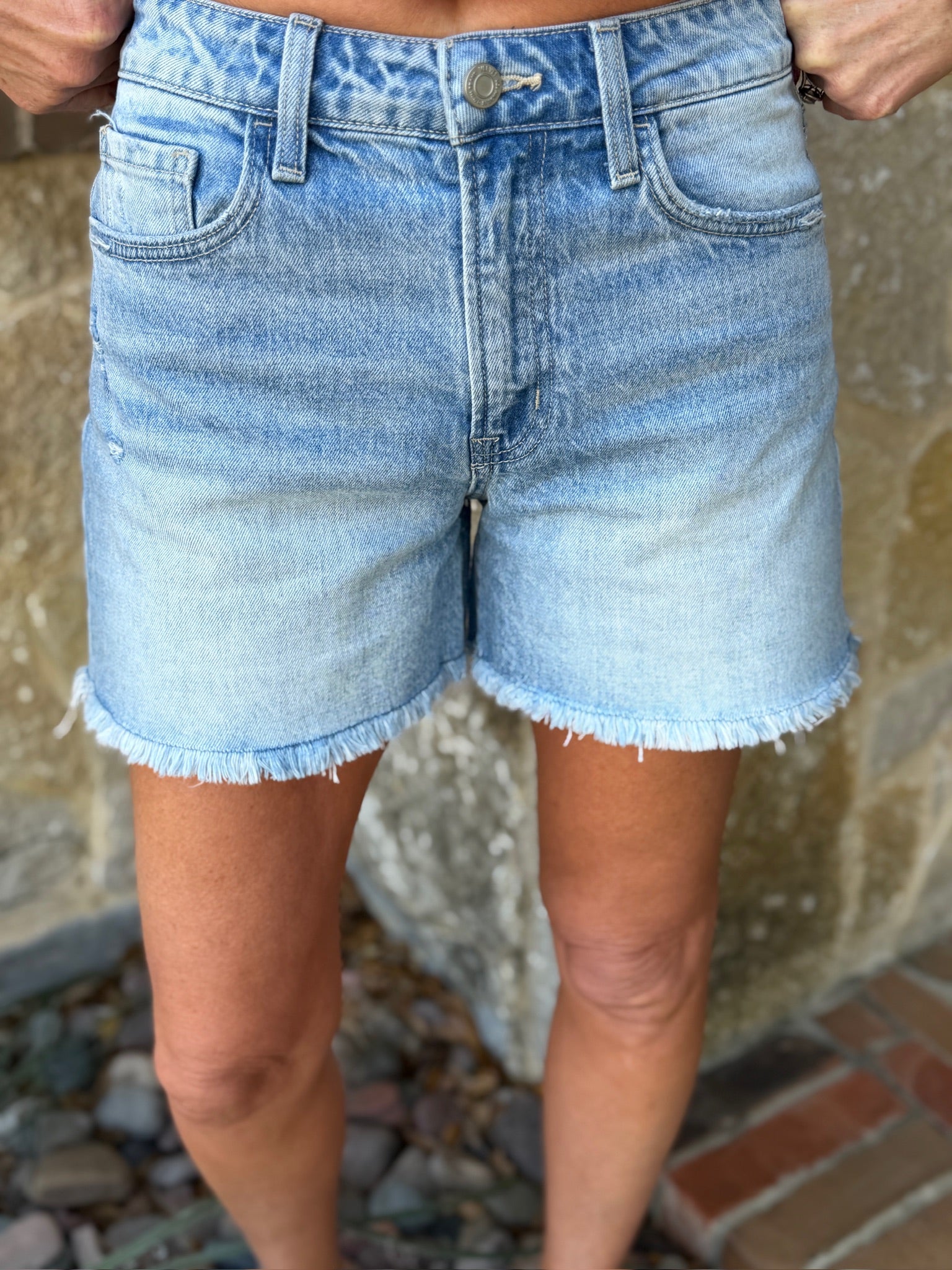 High Rise Boyfriend Shorts