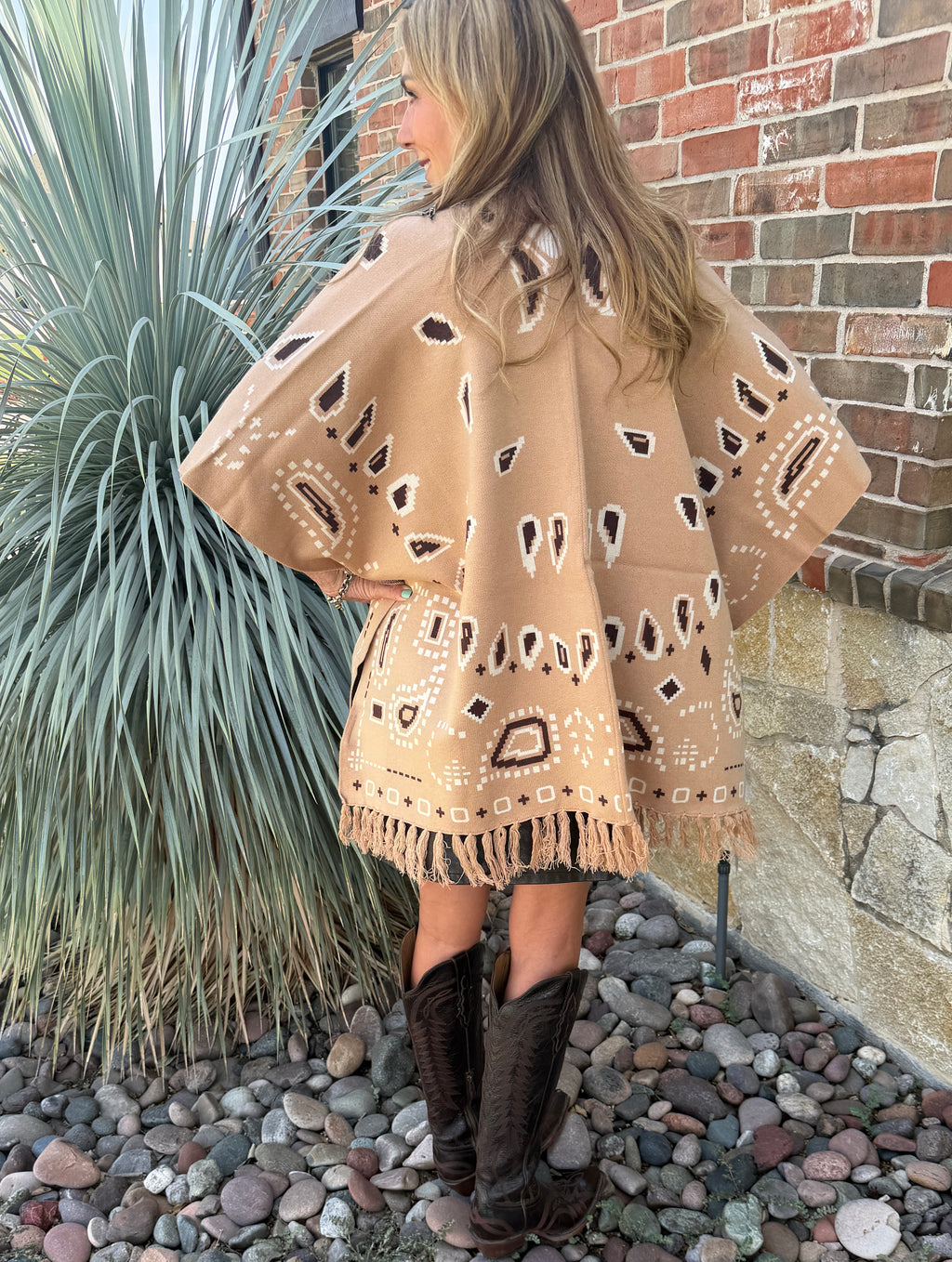 Paisley Poncho Sweater