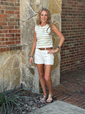HIGH RISE SIDE CARGO POCKET SHORTS