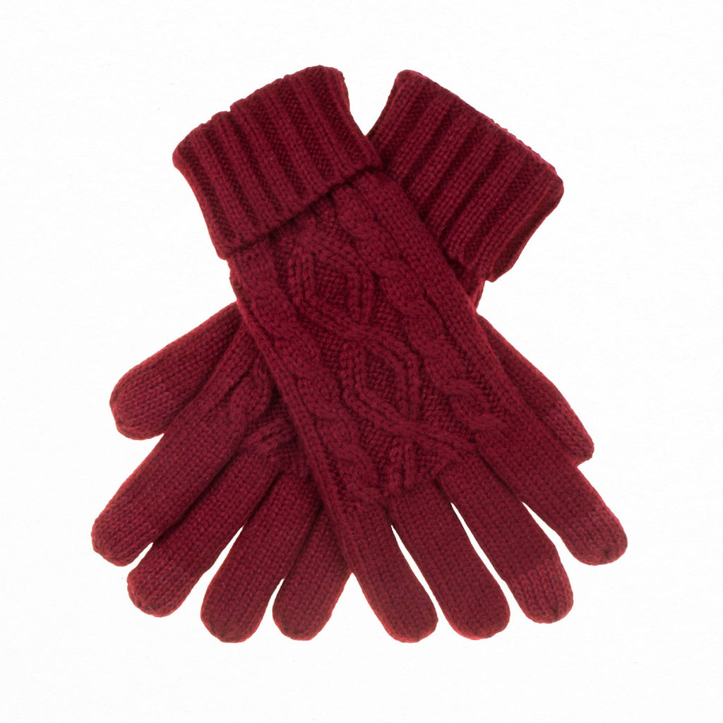 CC Cable Knit Fleece Lined Women's Gloves