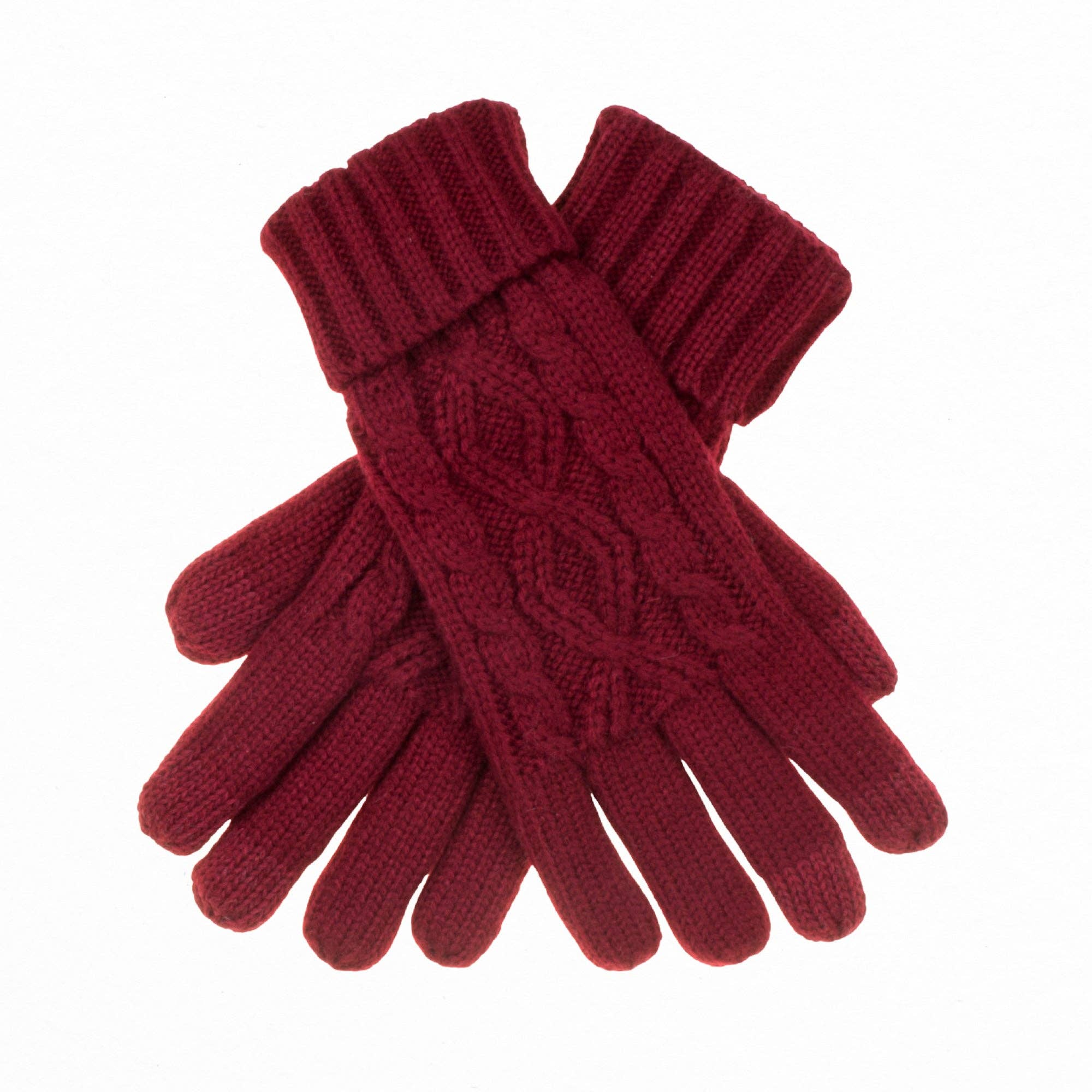 CC Cable Knit Fleece Lined Women's Gloves