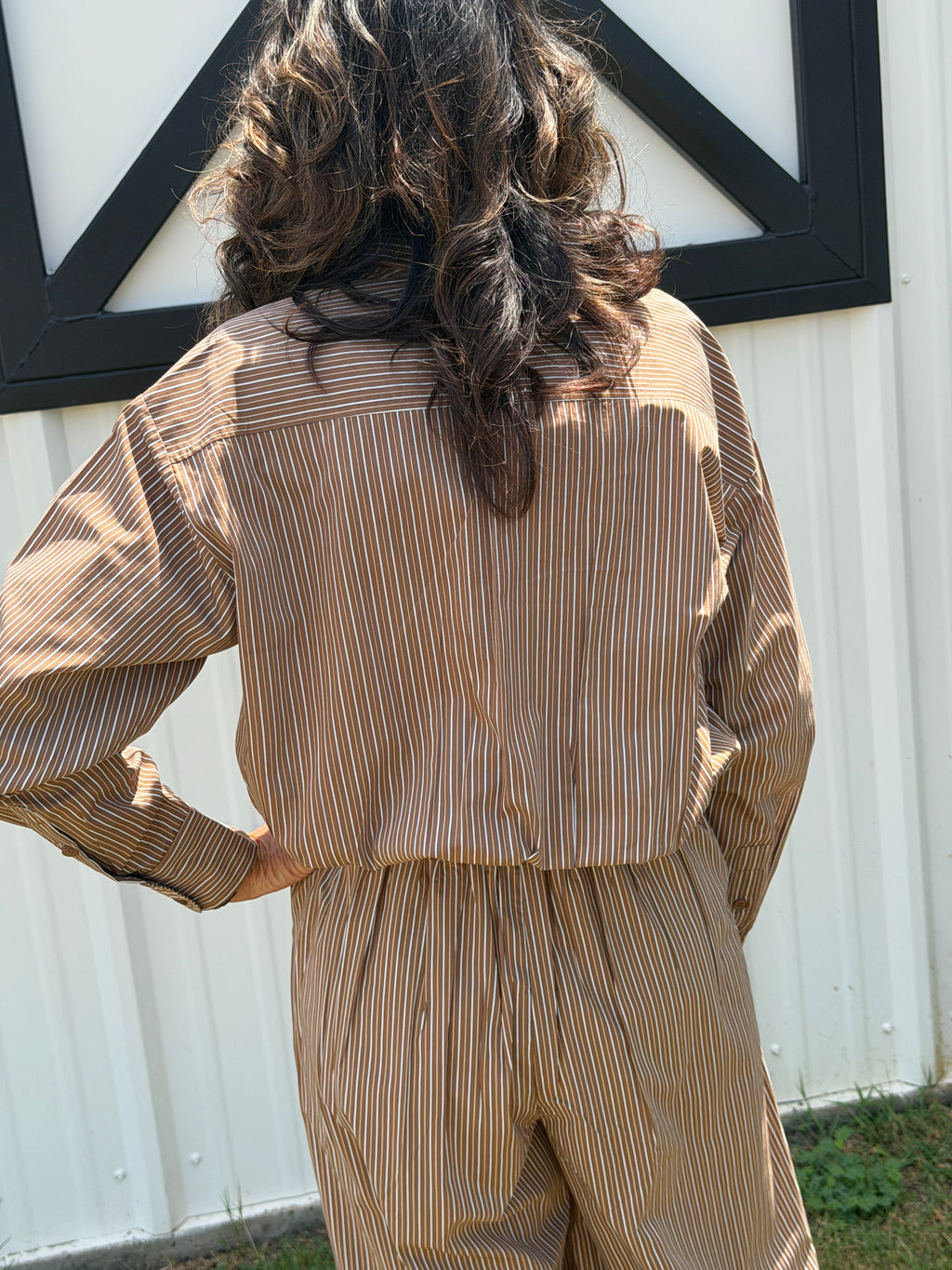 Pin stripe pants set