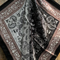 35X35" Two Tone Black Paisley Wild Rag