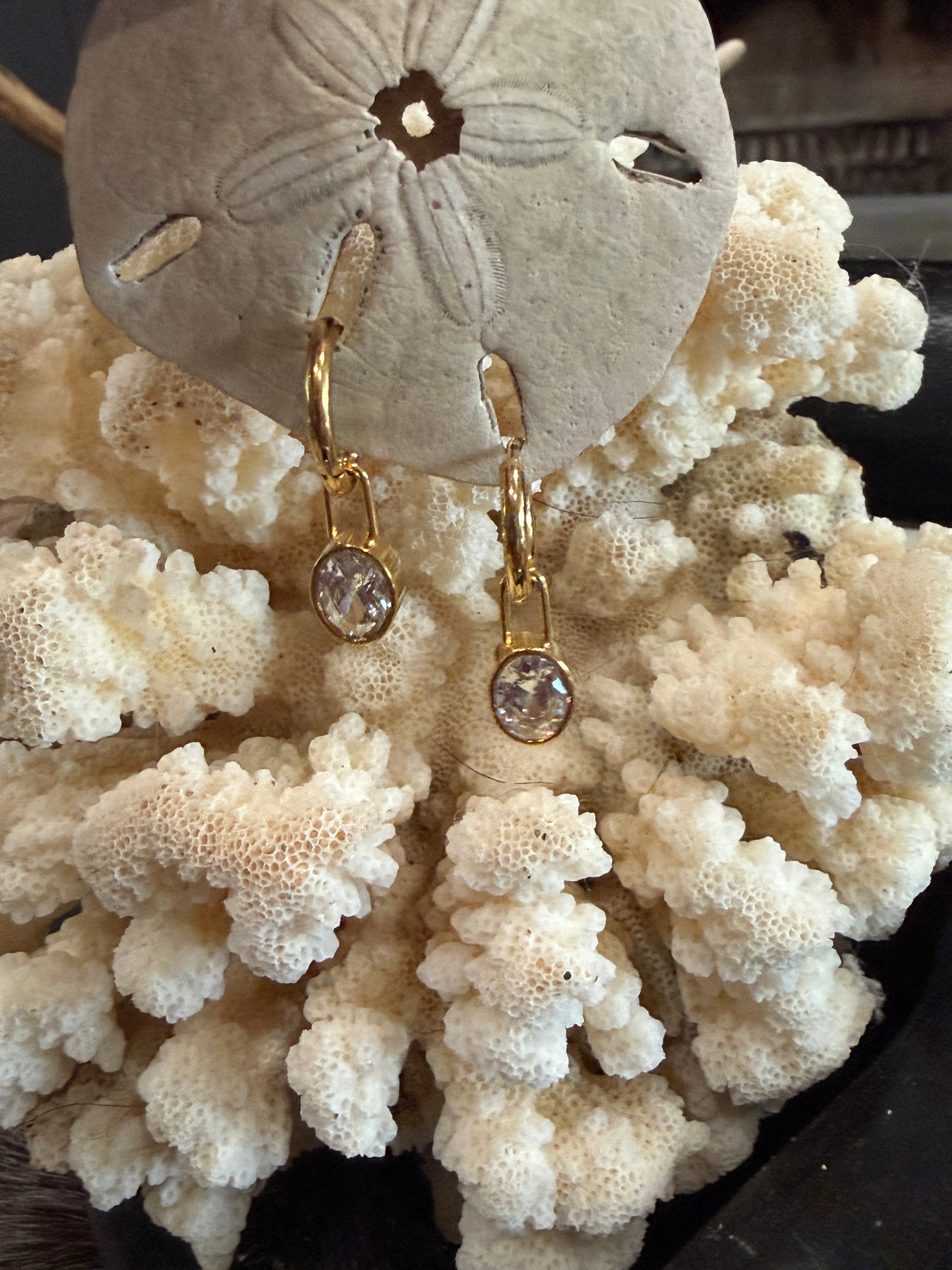 Small Hoop with Drop CZ