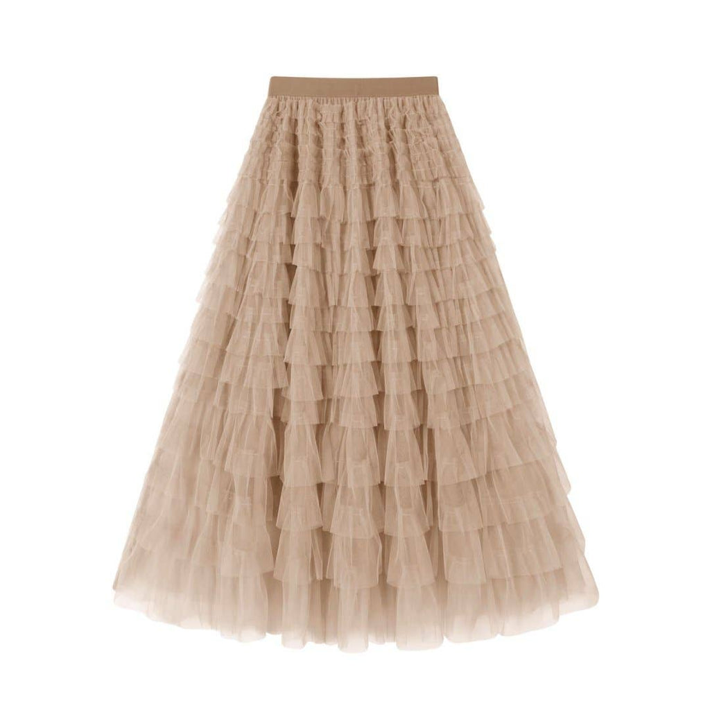 Mesh Tiered Skirt
