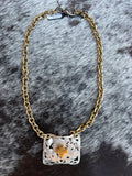 V2 Vintage Buckle with Cross Necklace