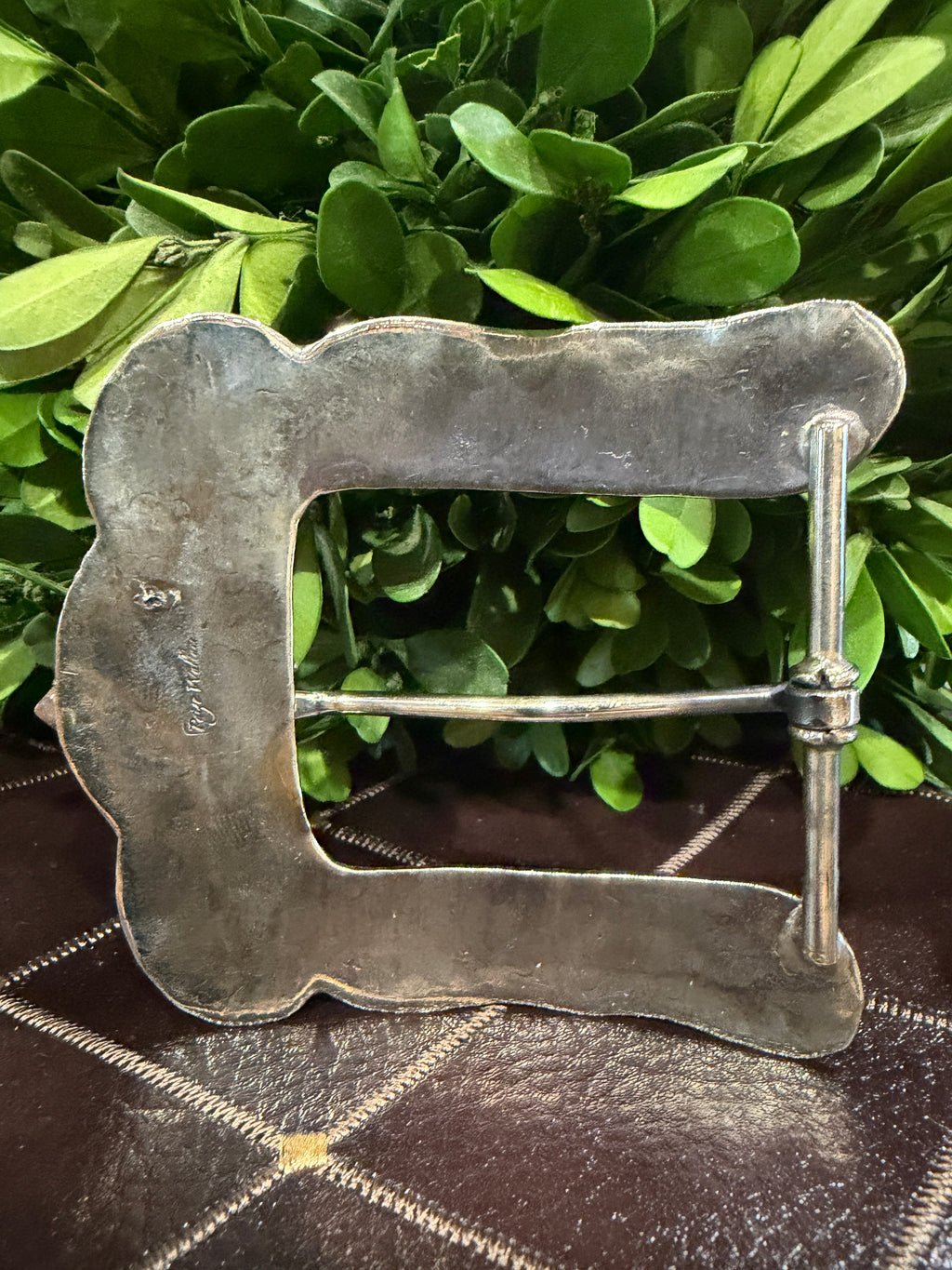 Turquoise & Spiney Horseshoe Buckle