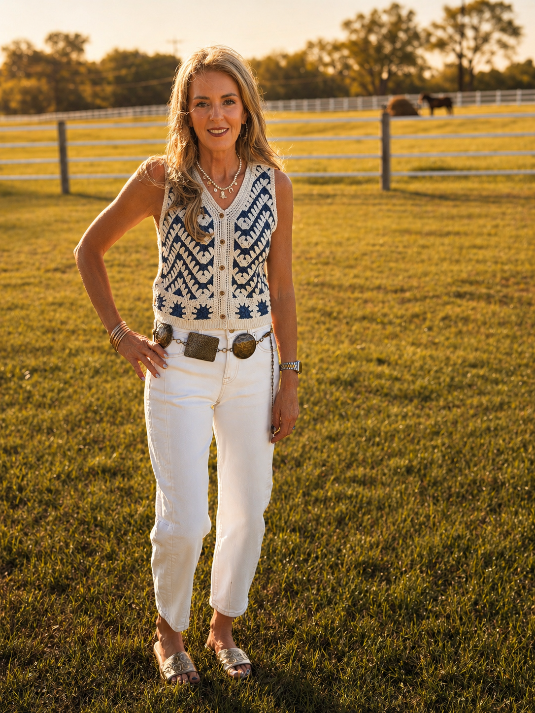 Sierra Azul Crochet Vest