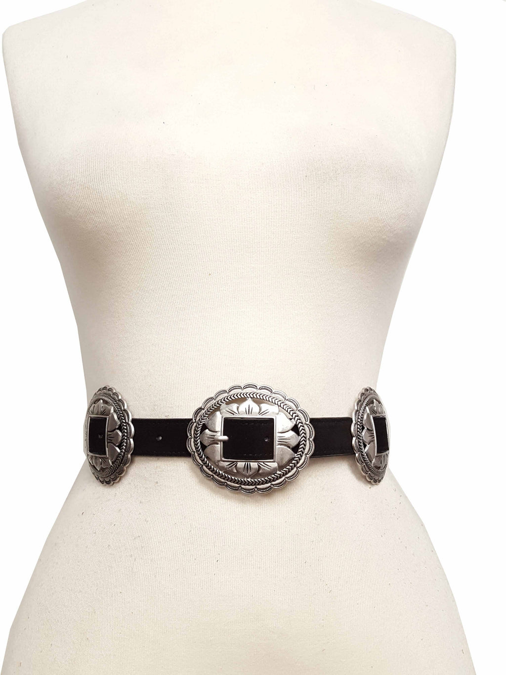 Genuine Suede Concho Belt