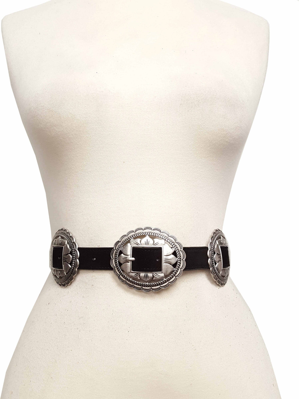 Genuine Suede Concho Belt