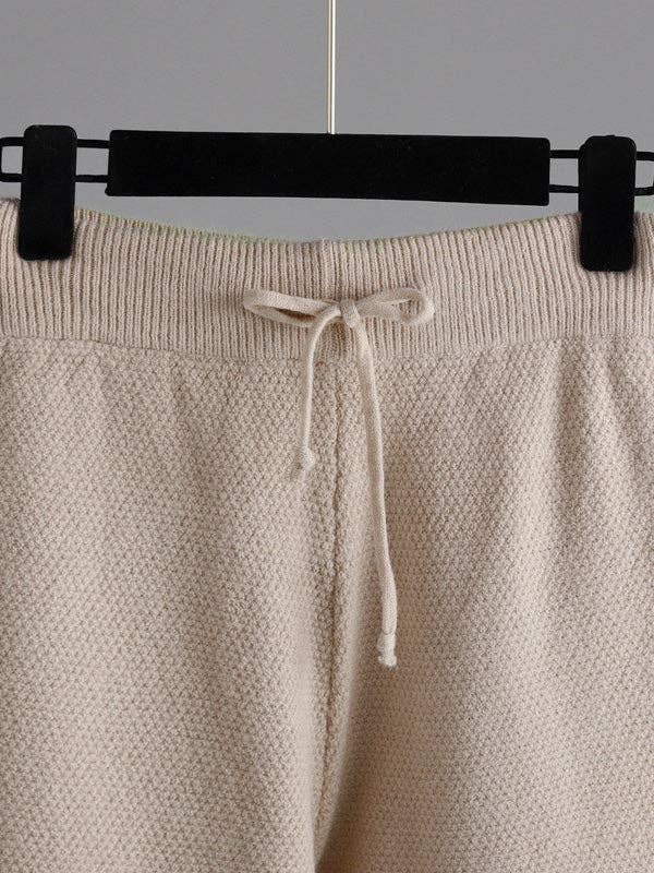 Stylish Loose High-Low Long Sleeve Sweater + Wide Leg Pants