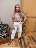 Cotton Shirred Crop Top