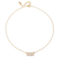CZ Heart Bar Necklace Water Resistant