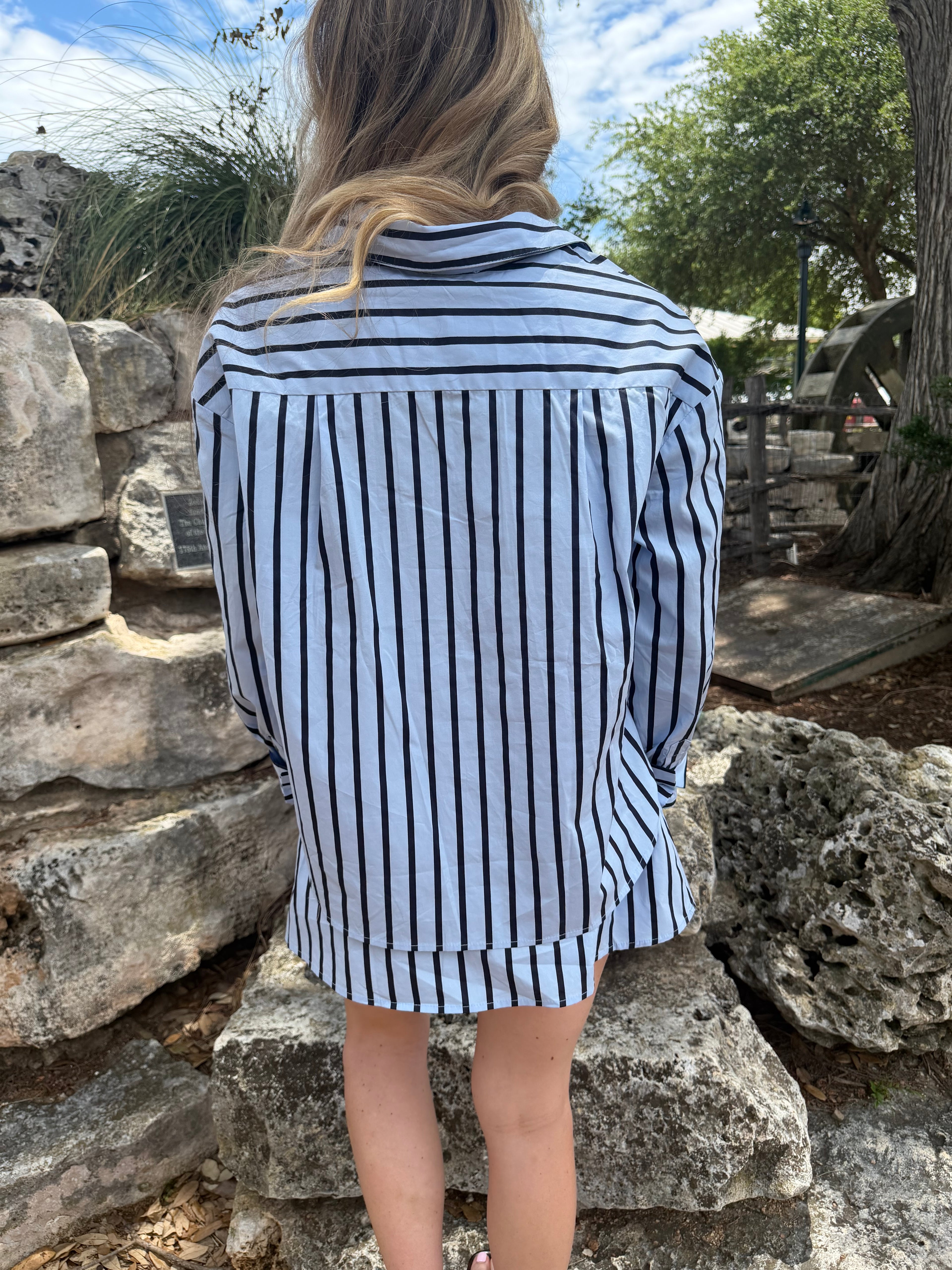City Stroll Striped Skort Set
