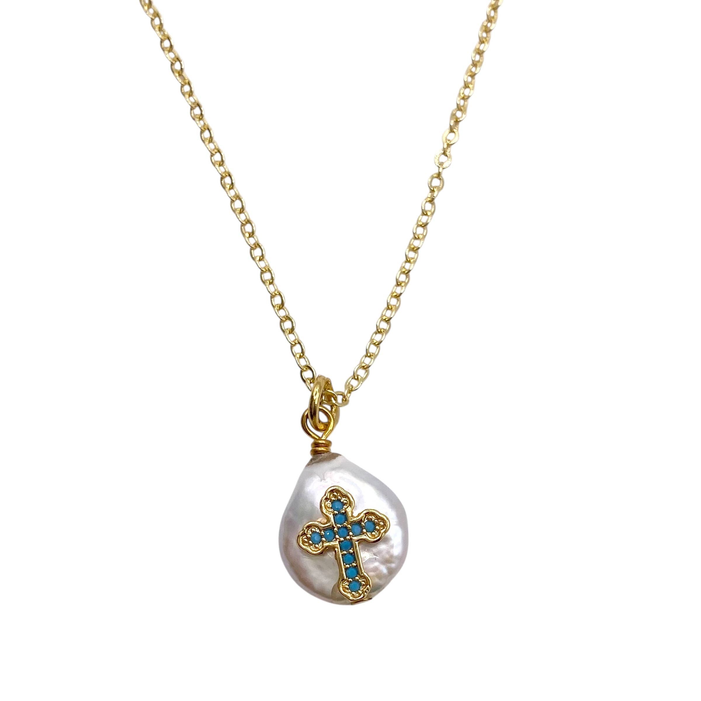 Cross necklace dainty jewelry gold religious necklace