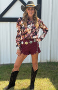 Studded Suede Shorts