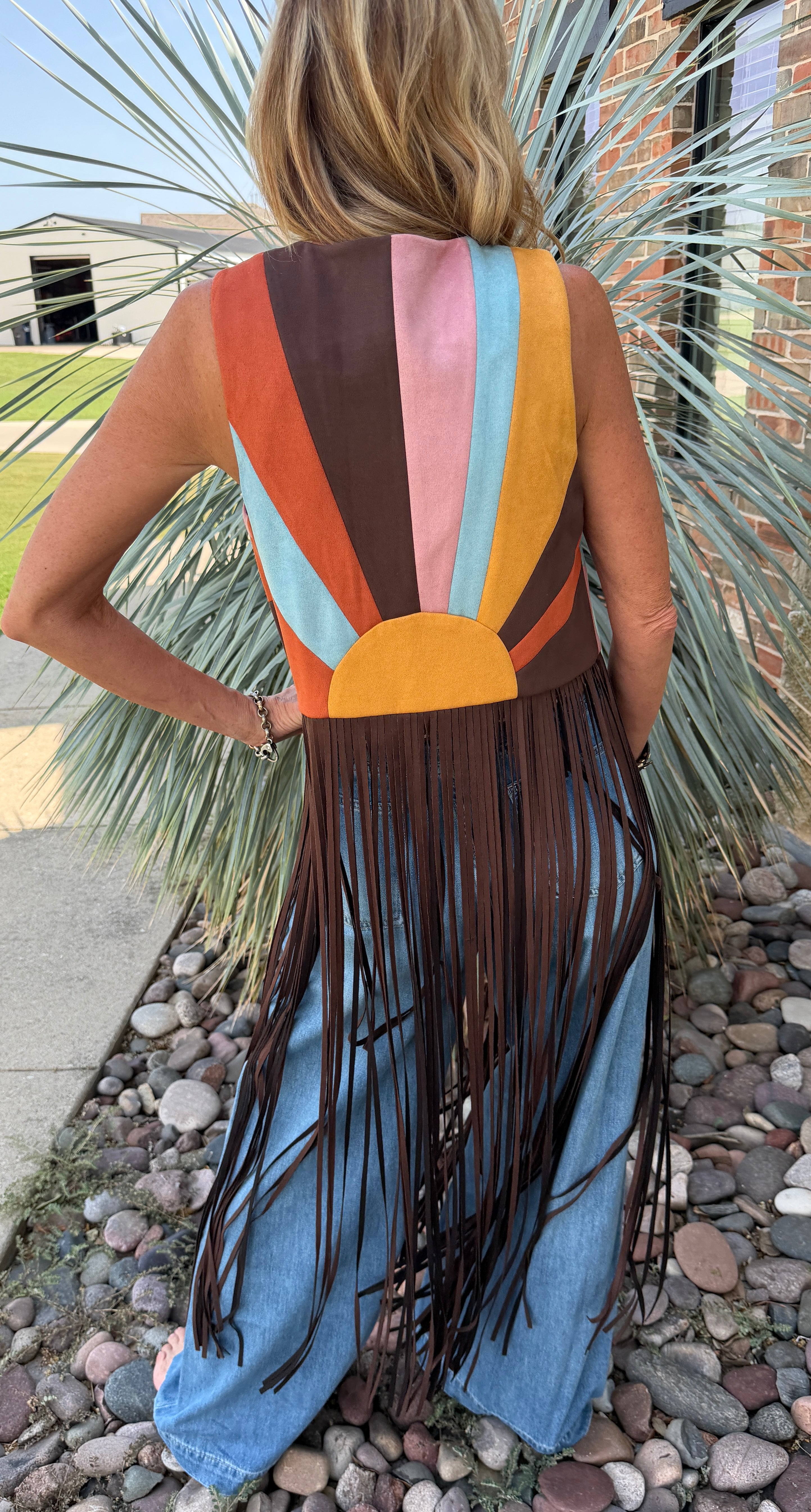Sunburst Fringe Vest
