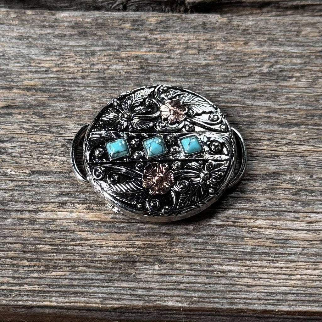 Silver and Copper Round Twilly Slide