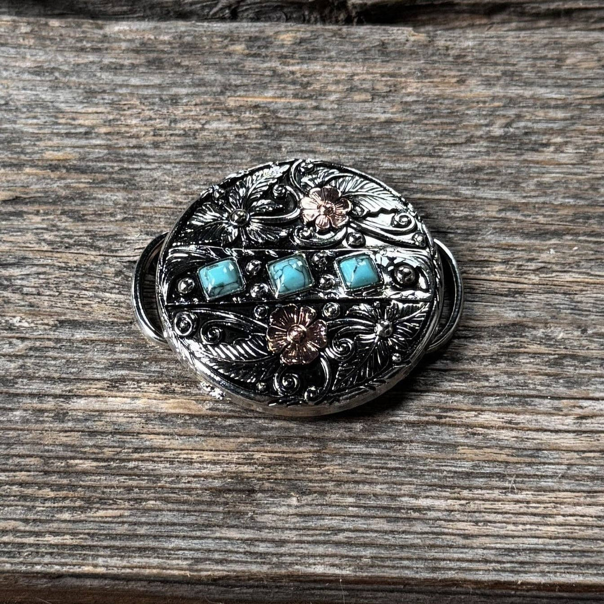 Silver and Copper Round Twilly Slide
