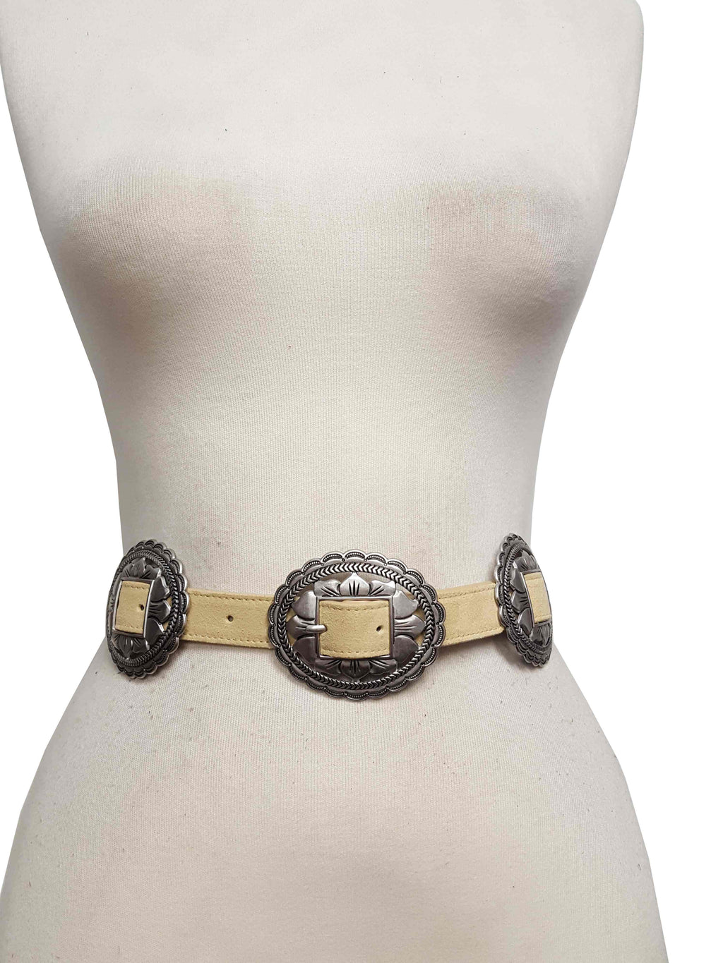 Genuine Suede Concho Belt