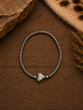 Sterling Silver Pearl and heart Bracelet