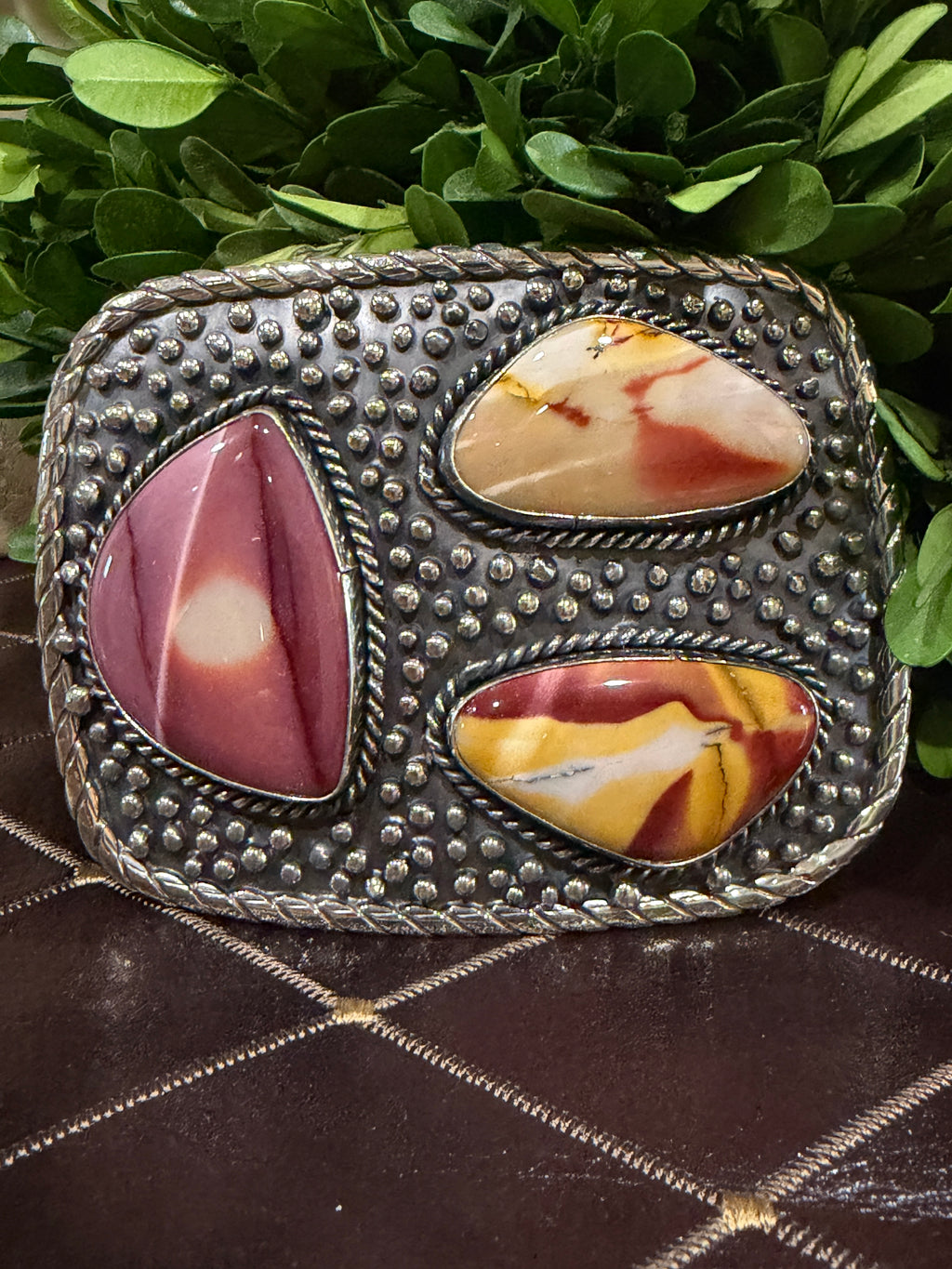 Mookite 3 Stone Belt Buckle