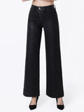 High Rise Trouser Coated Denim