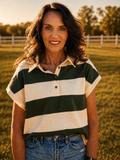 Wide Striped Polo