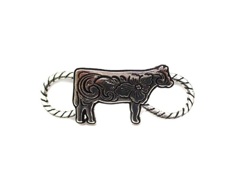 Western Cow Scarf Charm