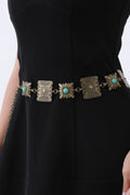 Vintage Turquoise Chain Belt