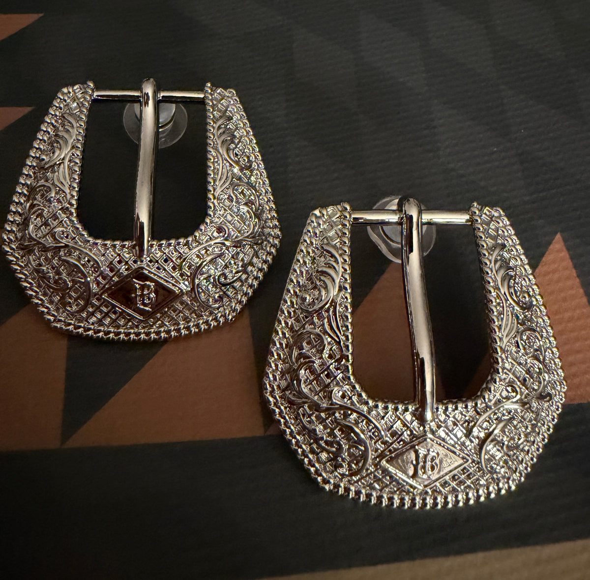 Silver Buckle Betty Earring Baby
