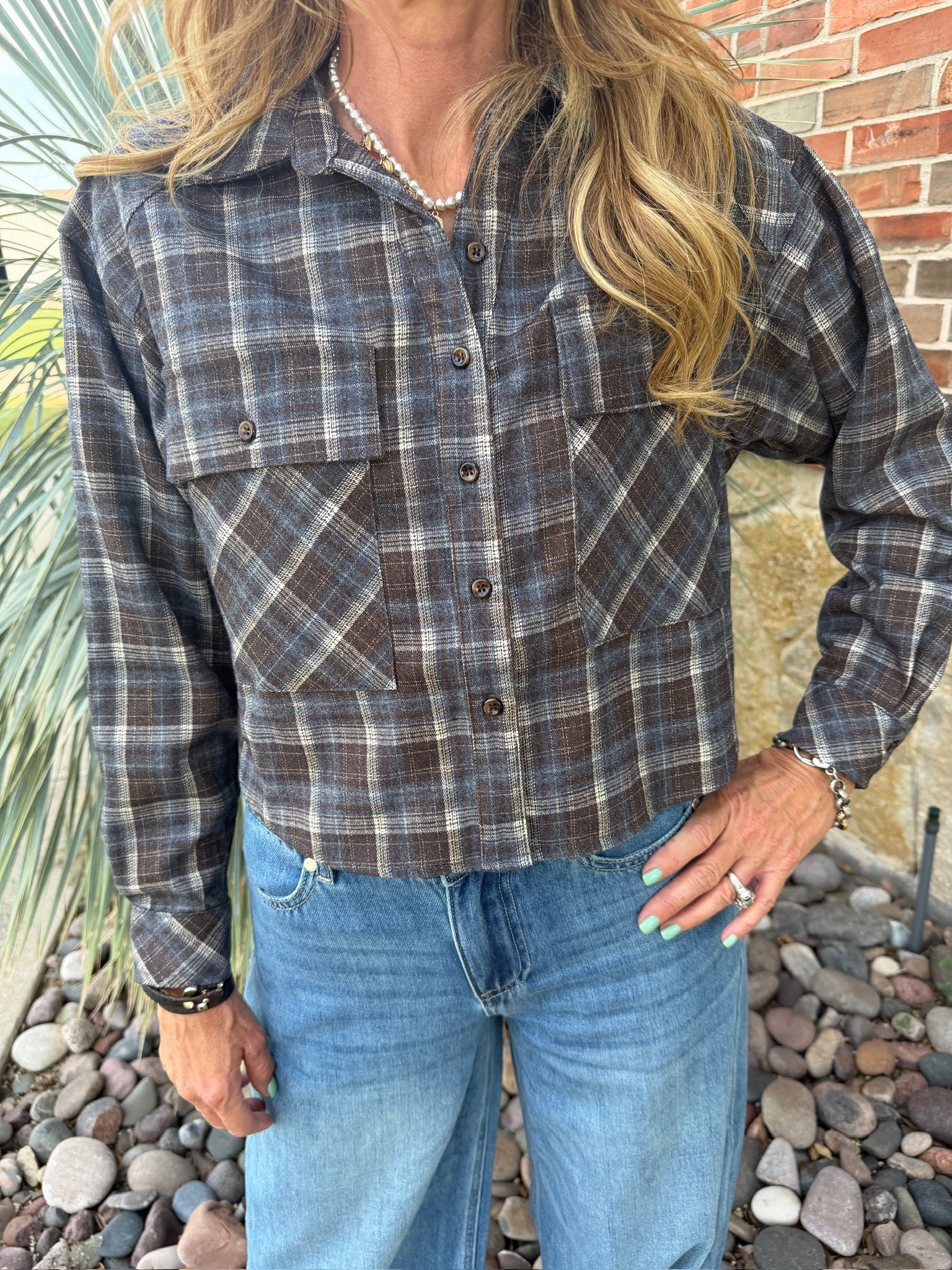After Hours Plaid Top