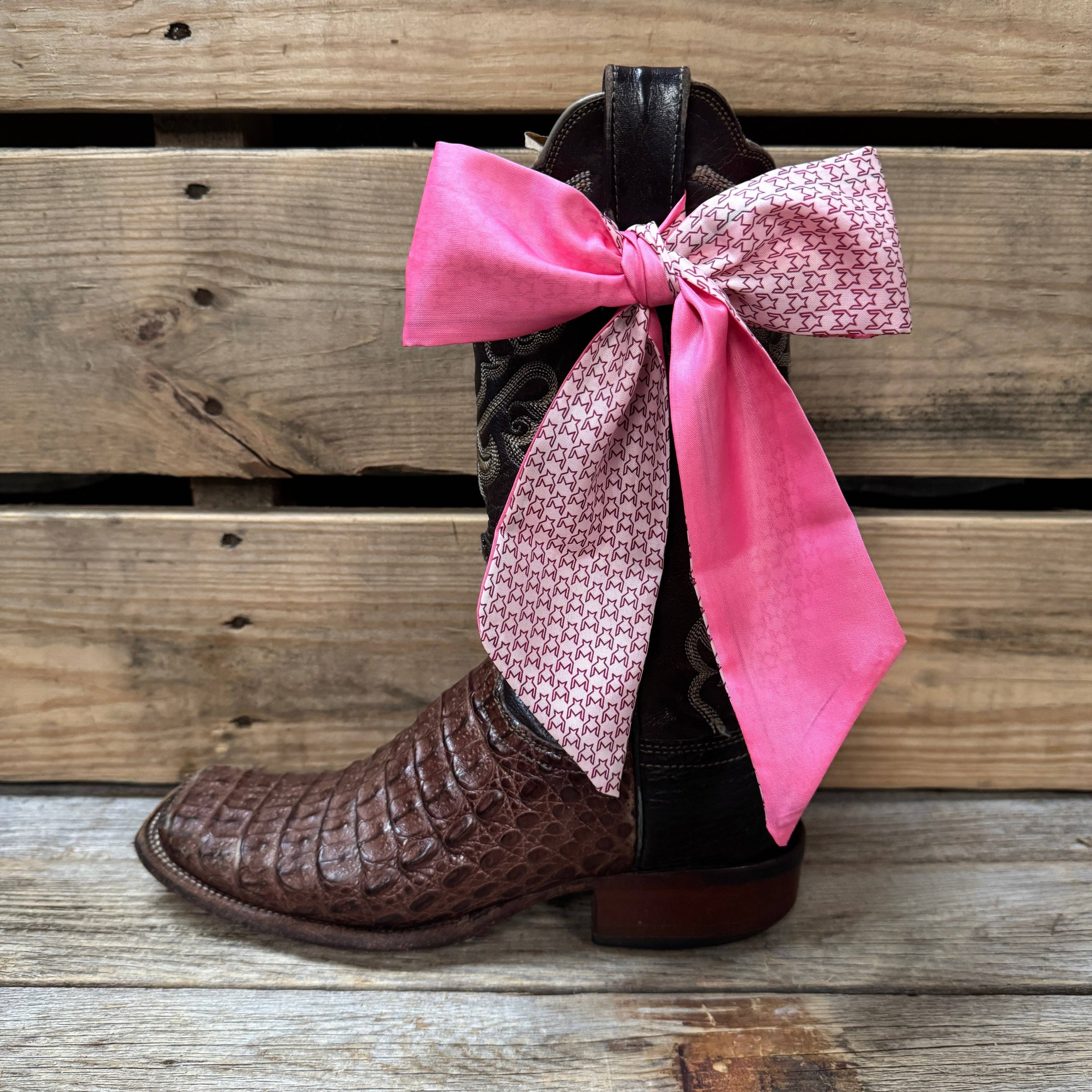 Pink Western Skinny Mini Wild Rag Scarf