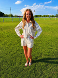 Neutral Stripe Short Set
