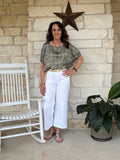Fern Floral Flutter Top