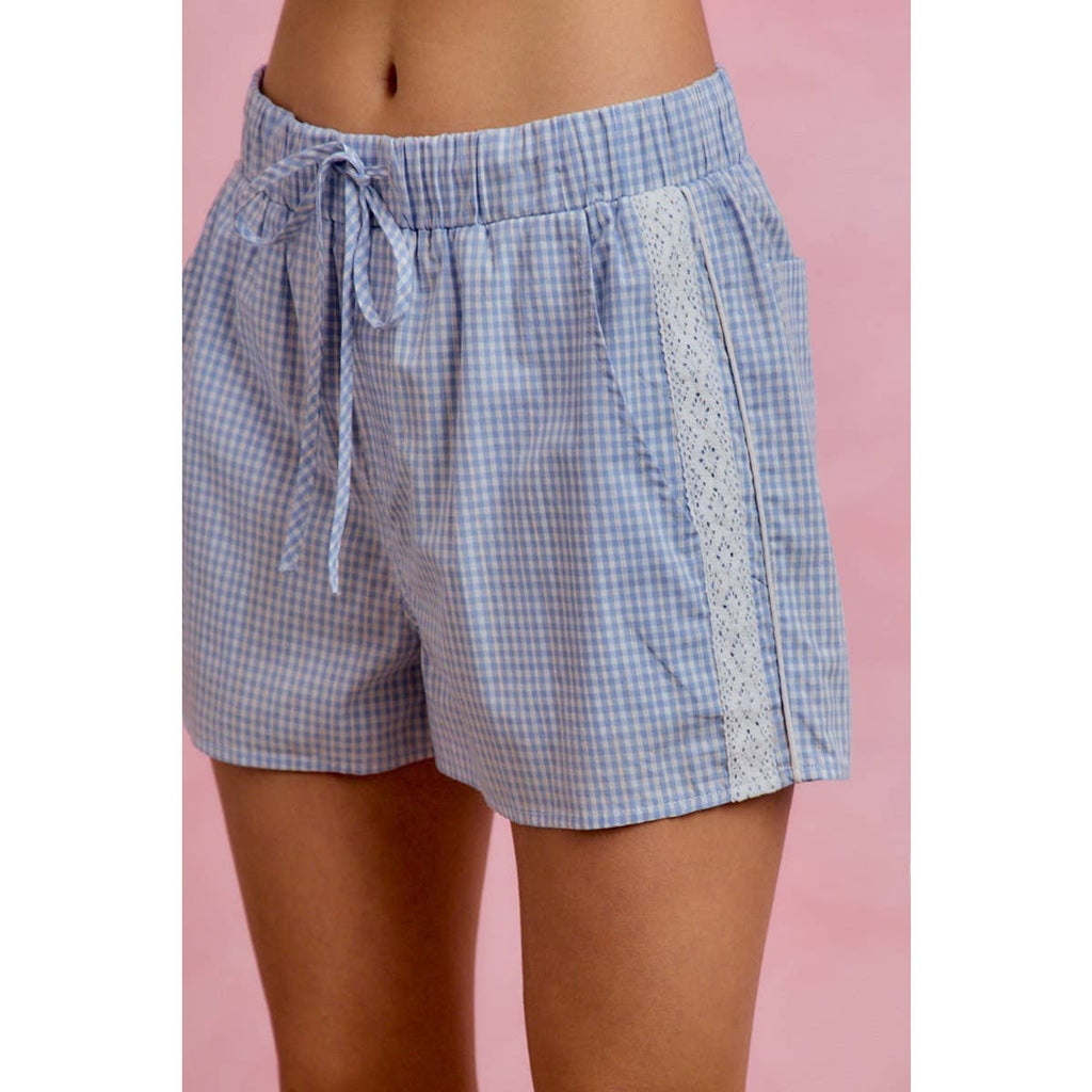CHECK GINGHAM SHORTS