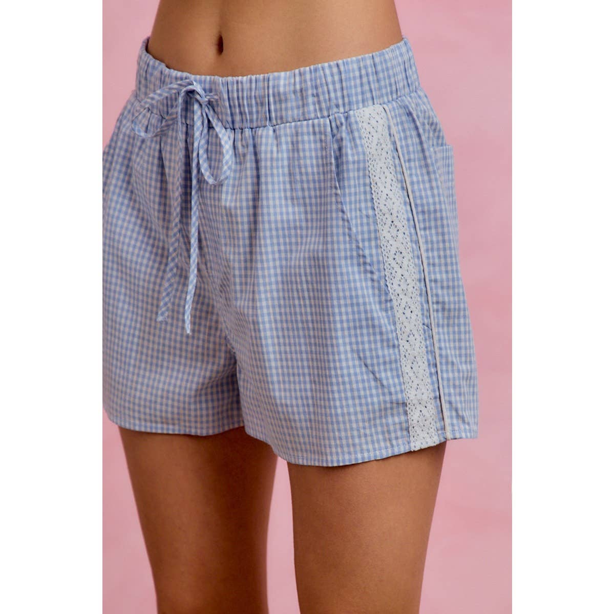 CHECK GINGHAM SHORTS