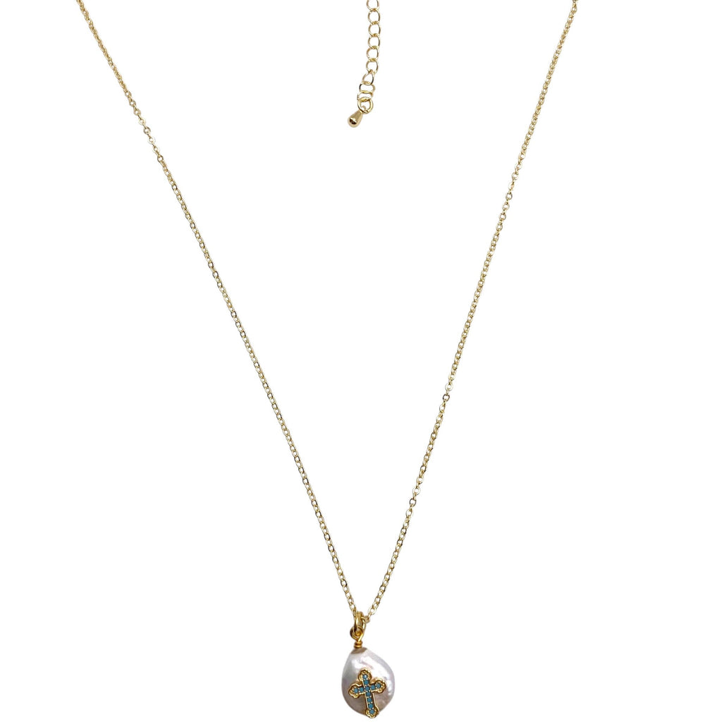 Cross necklace dainty jewelry gold religious necklace