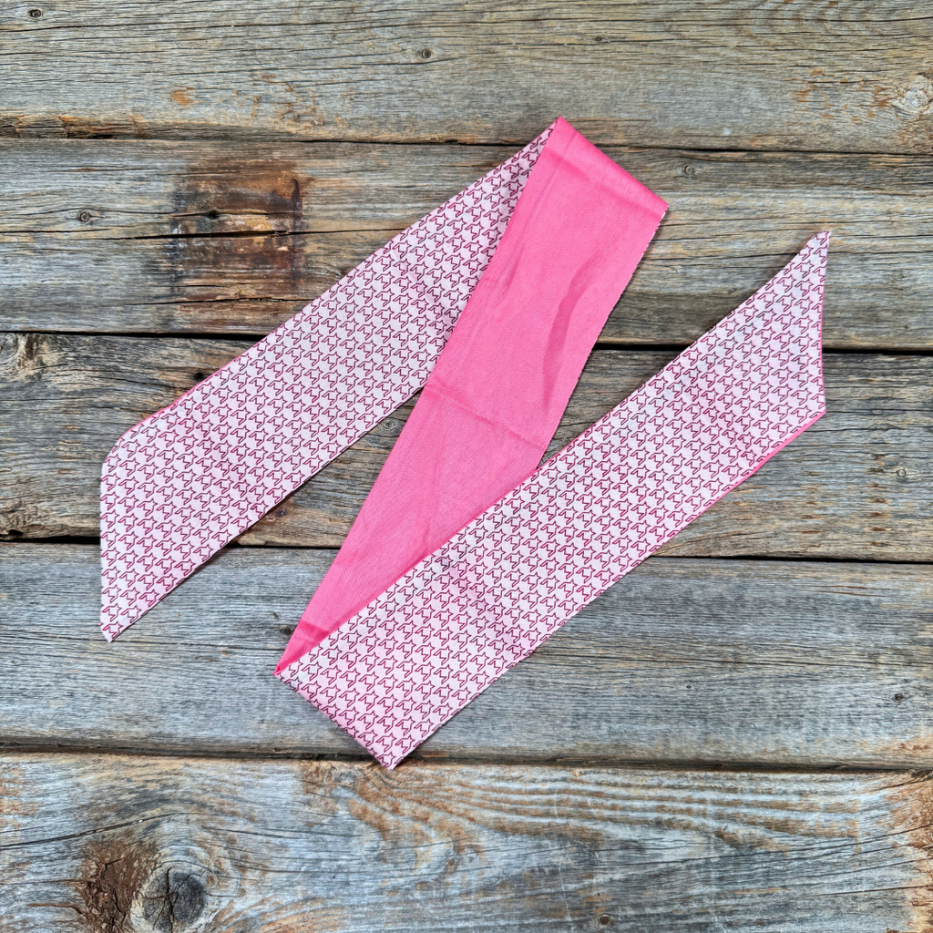 Pink Western Skinny Mini Wild Rag Scarf