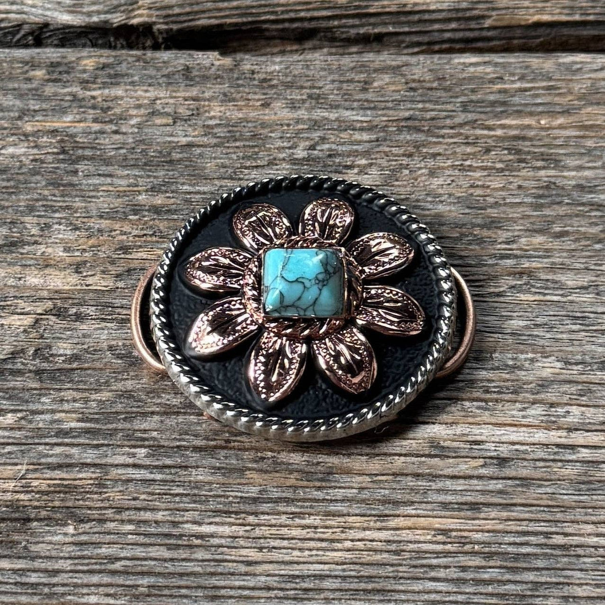 Round Copper Flower Twilly Slide