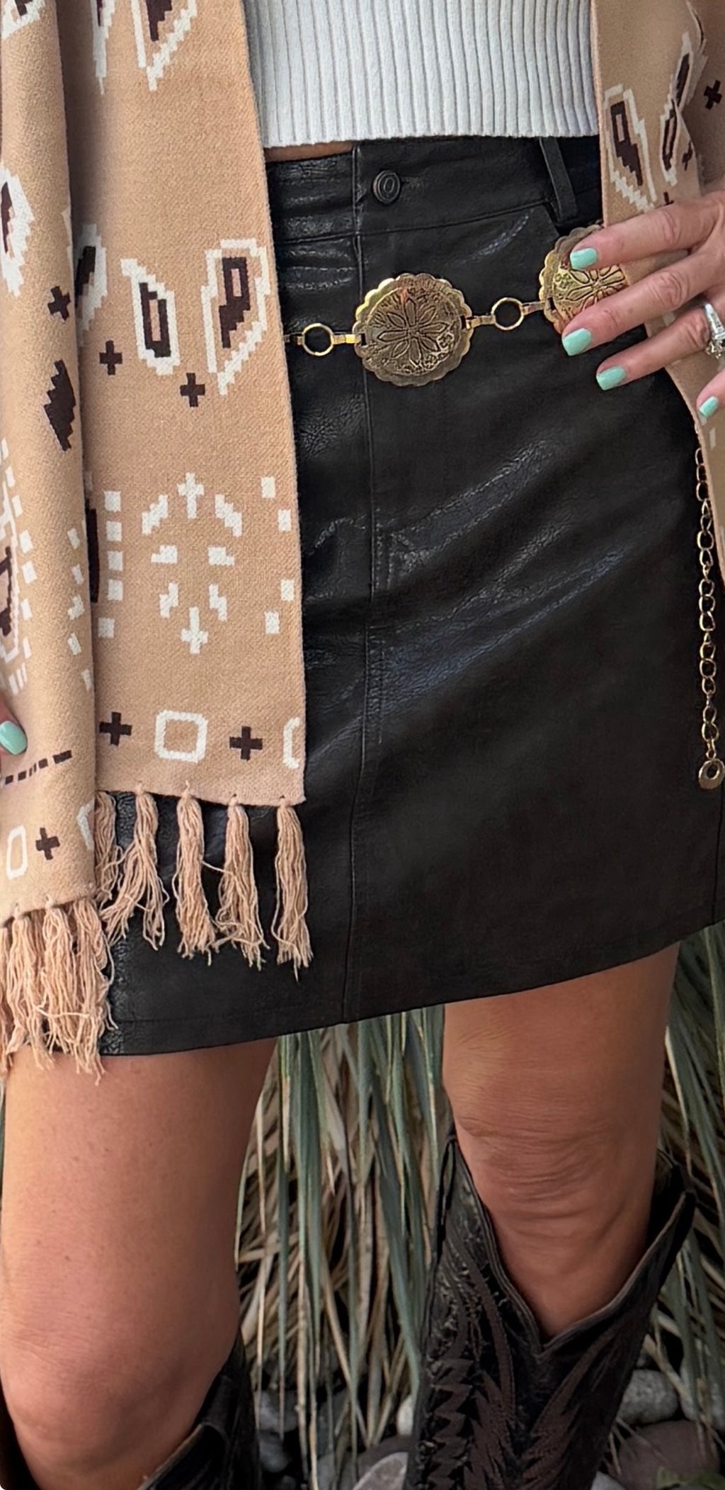 Faux Leather Mini Skirt