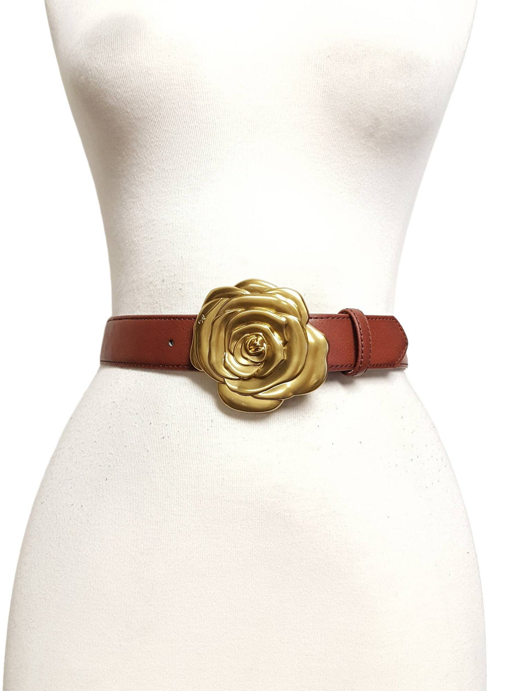 Statement Gold Rose Buckle Belt