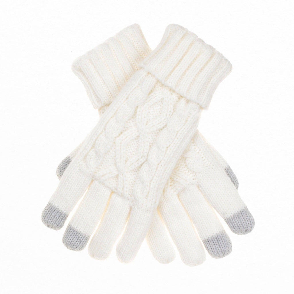 CC Cable Knit Fleece Lined Women's Gloves