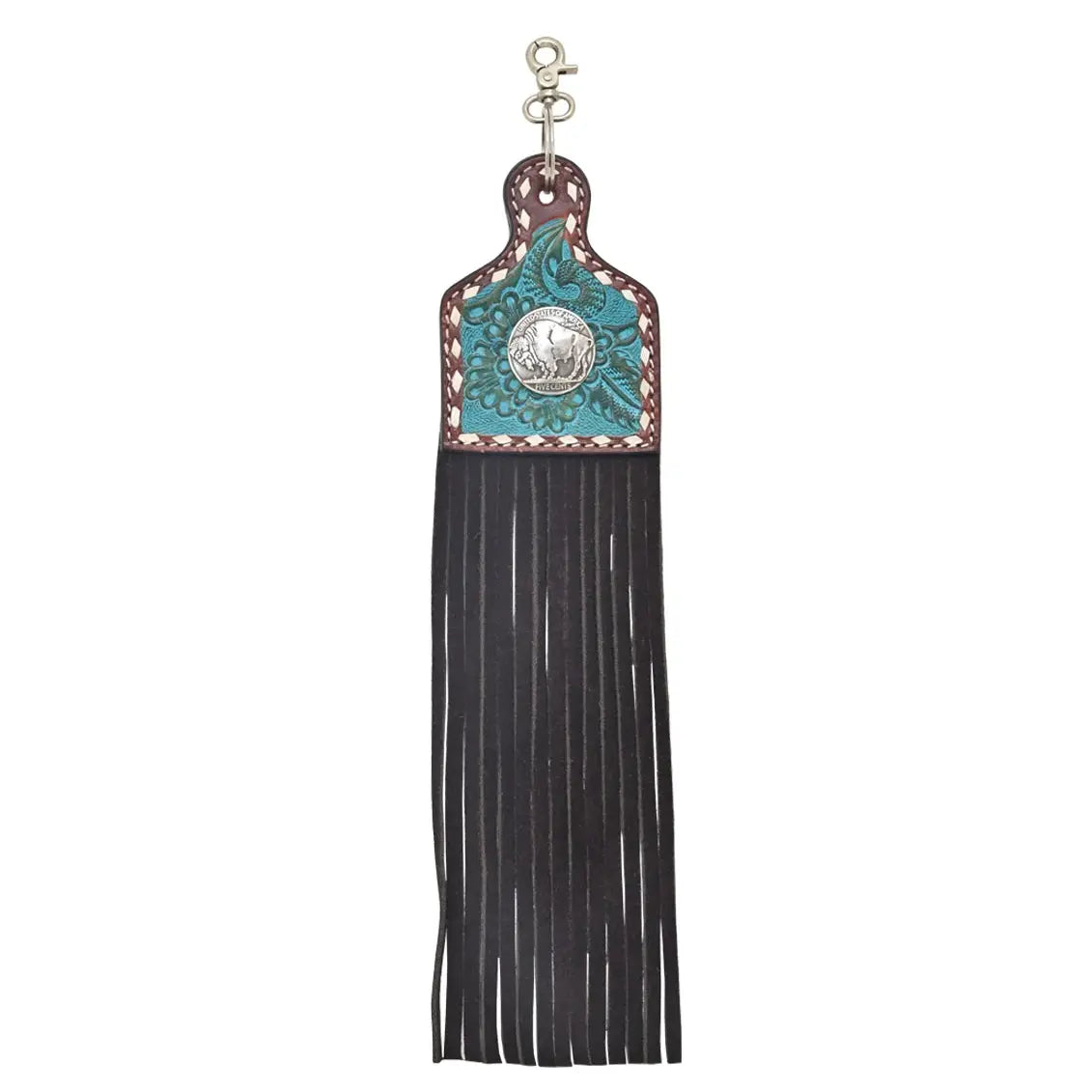 Turquoise with Buckstitch Bag Charm