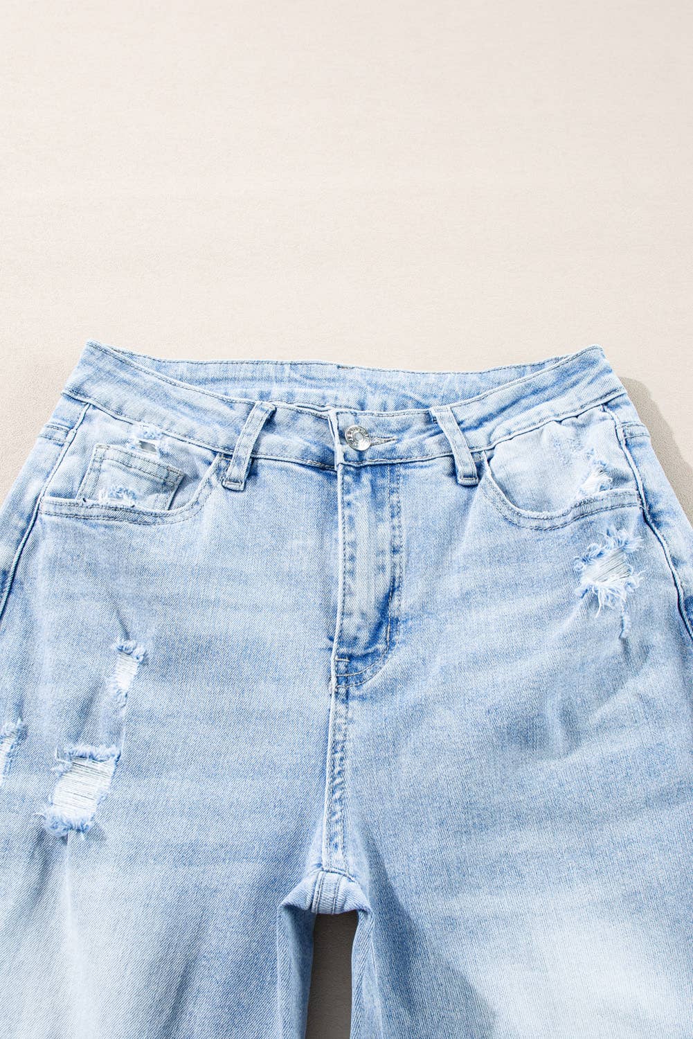 Blue Light Wash Distressed Jeans