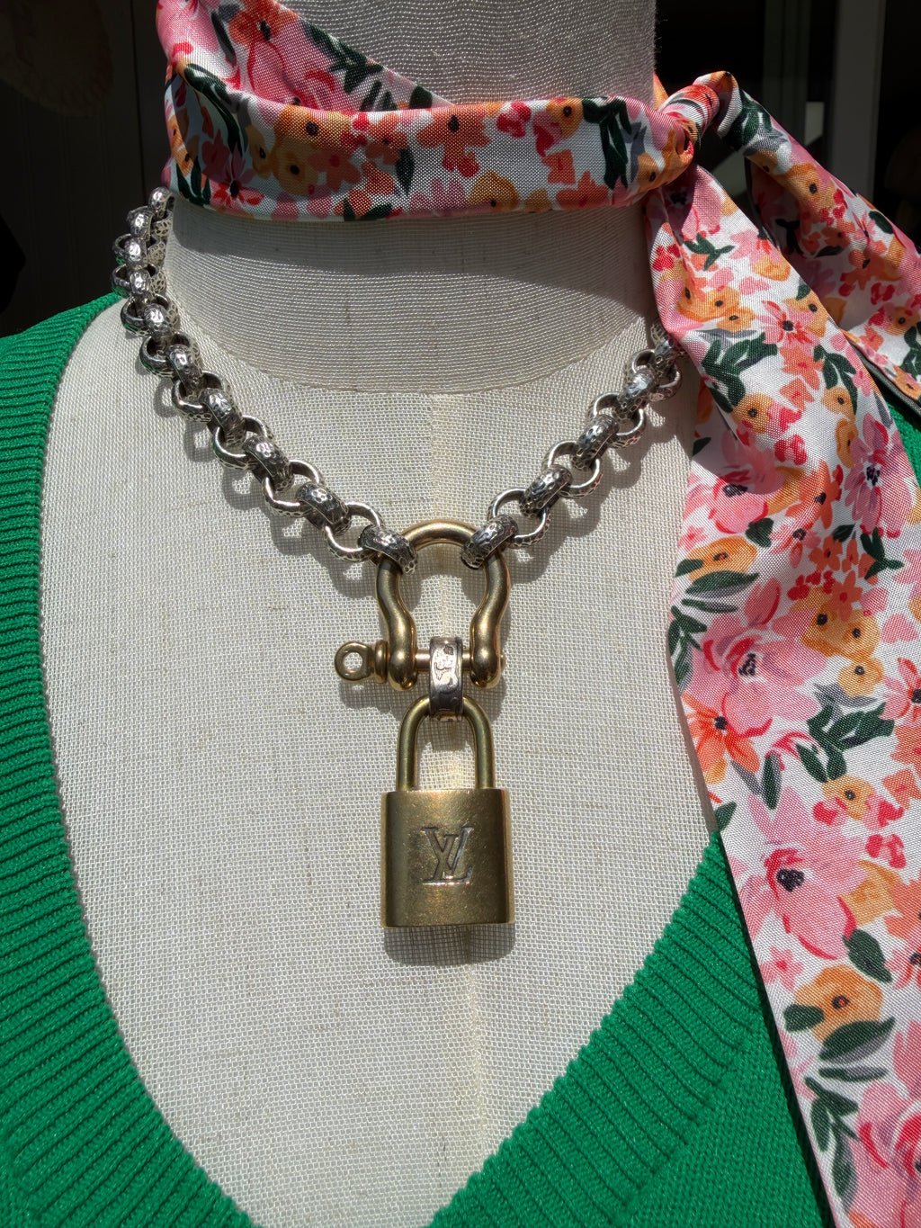 V2 LV Lock Necklace